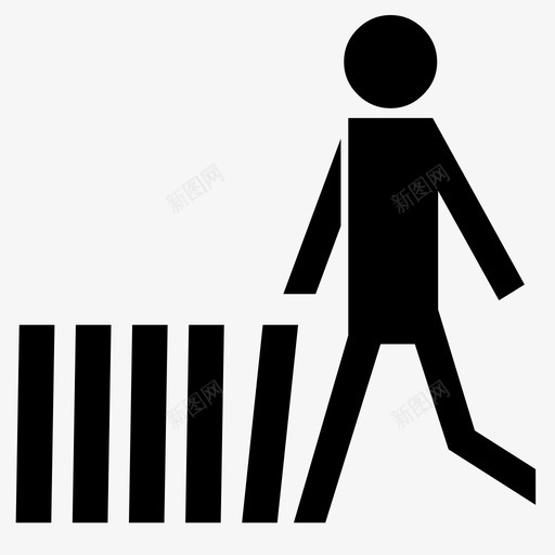 斑马线交通标志人行道图标svg_新图网 https://ixintu.com 交通标志 人行横道 人行道 信号 安全 斑马线 步行者 街道 路标