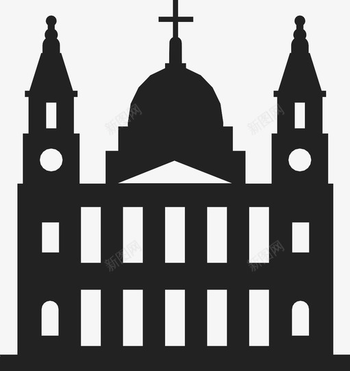 圣保罗大教堂图标svg_新图网 https://ixintu.com 圣保罗大教堂