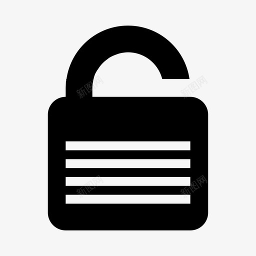 解锁安全释放图标svg_新图网 https://ixintu.com 不安全 基本用途符号 安全 打开 挂锁 解锁 访问 释放