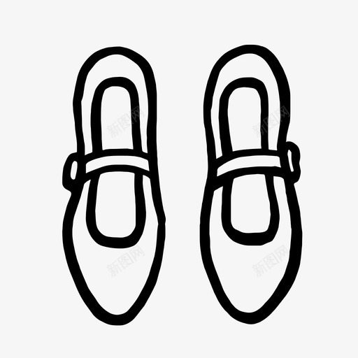 鞋子广场舞图标svg_新图网 https://ixintu.com 广场舞 鞋子