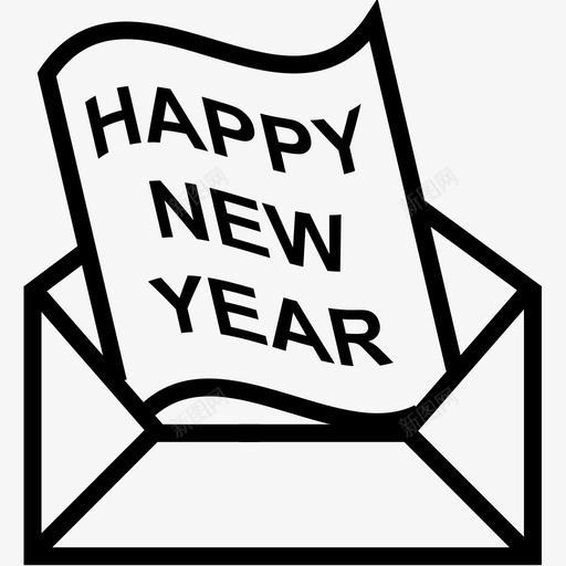 新年贺词图标svg_新图网 https://ixintu.com 新年贺词 新春贺信