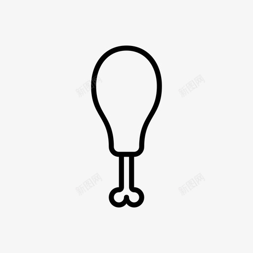 鸡腿糕点面食图标svg_新图网 https://ixintu.com 准备 刀 制作食品 厨房用具 厨房配件 搅拌机 糕点 肉 超级厨房 量具 面食 鸡腿