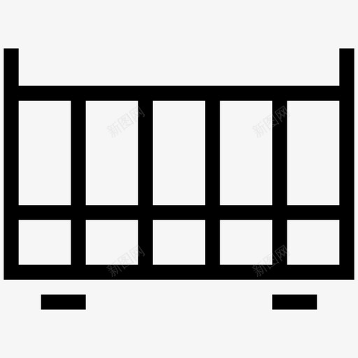 婴儿床床架卧室图标svg_新图网 https://ixintu.com 卧室 婴儿床 床架 摇床家具 摇篮 睡床