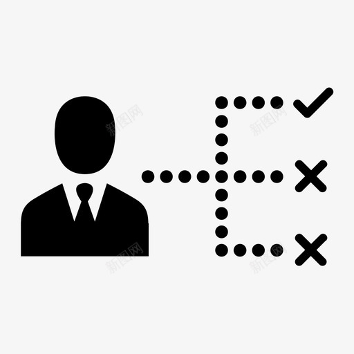 战略计划人图标svg_新图网 https://ixintu.com 人 决定 战略 目标 计划 选择 选项
