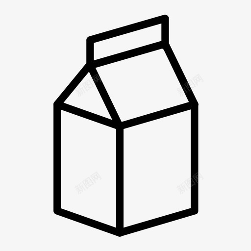 牛奶盒饮料奶制品图标svg_新图网 https://ixintu.com 奶制品 果汁 牛奶盒 酸奶 饮料