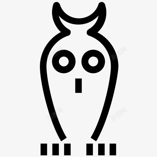 halloween猫头鹰万圣节线图标svg_新图网 https://ixintu.com halloween猫头鹰 万圣节矢量线图标