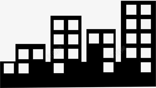 天际线天车城市图标svg_新图网 https://ixintu.com 公寓 坚固 城市 天车 天际线 建筑 高层 高度