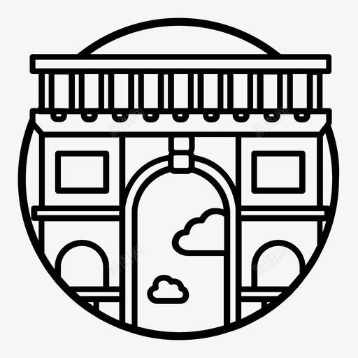 凯旋门旅游石头图标svg_新图网 https://ixintu.com 凯旋门 地标 大型 巴黎 建筑 旅游 景观 法国 石头 线路地标