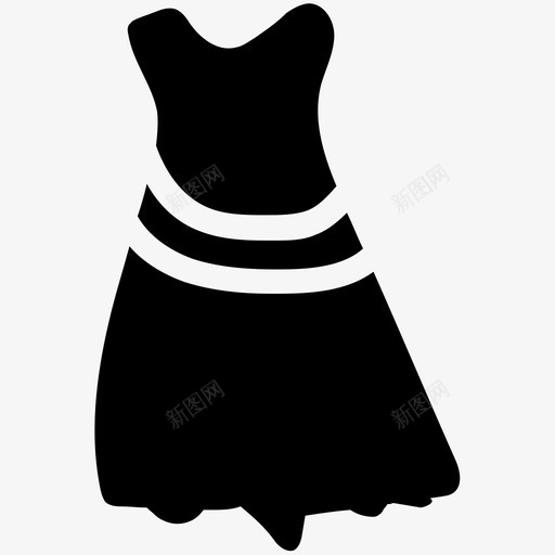 服装全裙连衣裙女孩图标svg_新图网 https://ixintu.com 全裙连衣裙 女士 女孩 家居服 无袖连衣裙 服装