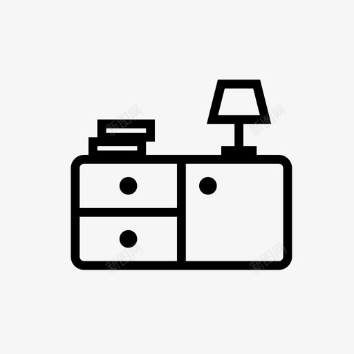 橱柜桌子房间陈设图标svg_新图网 https://ixintu.com 办公室 室内装修 室内设计 家居 家居用品 房间陈设 桌子 橱柜 舒适