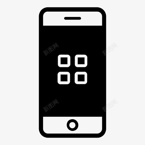 智能手机分类手机图标svg_新图网 https://ixintu.com iphone 分类 可怕的智能手机黑暗版 图标 手机 智能手机 网格菜单 菜单网格 设备 通讯