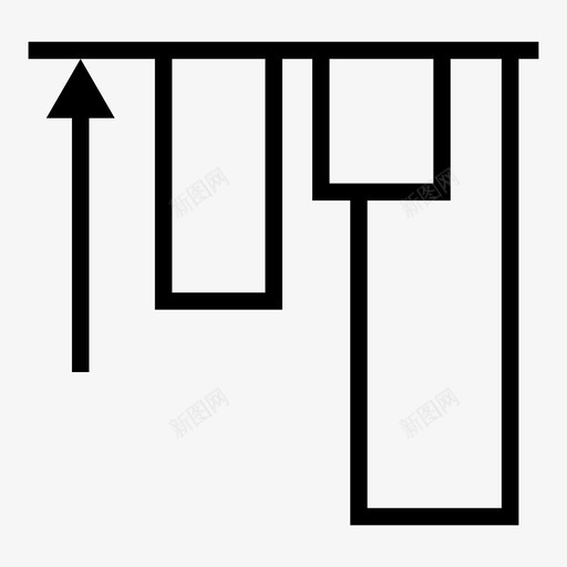顶部对齐编辑器位置图标svg_新图网 https://ixintu.com 分发 图形元素 图形设计 对齐和分发 设计位置 设计编辑器 顶部对齐