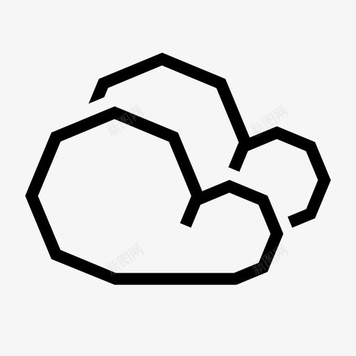 云层巨浪多云图标svg_新图网 https://ixintu.com 下雨 云层 变阴 多云 大量 天气 天气预报 天空 巨浪