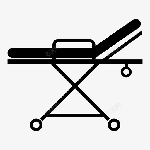 担架病人康复图标svg_新图网 https://ixintu.com 健康 医院 受伤 康复 手术 护士 担架 病人 药品