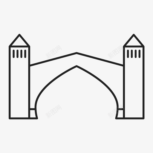 旧桥图标svg_新图网 https://ixintu.com 旧桥