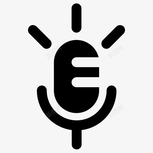 麦克风演讲唱歌图标svg_新图网 https://ixintu.com 唱歌 录音 扩音器 演讲 电气 设备 音乐 音频 麦克风