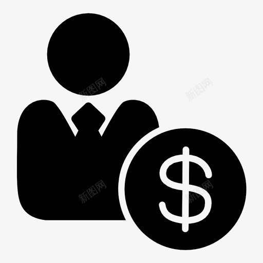 投资者人钱图标svg_新图网 https://ixintu.com 交易商 人 商人 投资者 美元 金融商 钱 银行家