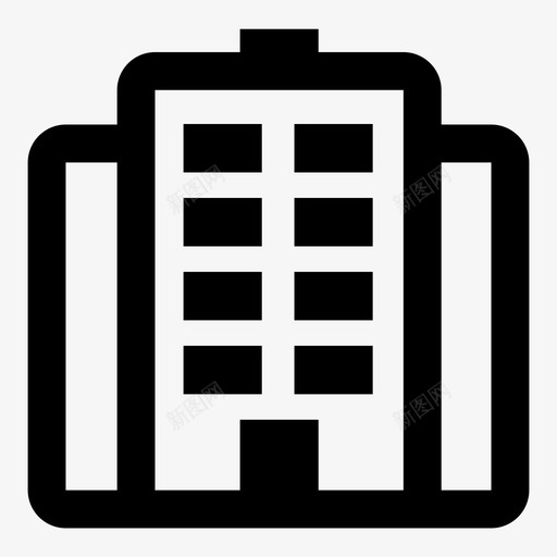 建筑物公寓商业图标svg_新图网 https://ixintu.com 人 公寓 办公室 商业 嘈杂 大胆的线图标 工作 建筑物 繁忙
