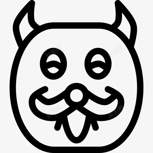 怪物壁橱魔鬼图标svg_新图网 https://ixintu.com 万圣节 壁橱 床下 怪物 恐怖 面具 鬼魂 魔鬼