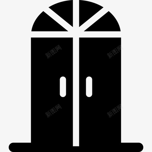 入口关闭门图标svg_新图网 https://ixintu.com 入口 关闭 内部 打开 木门 门