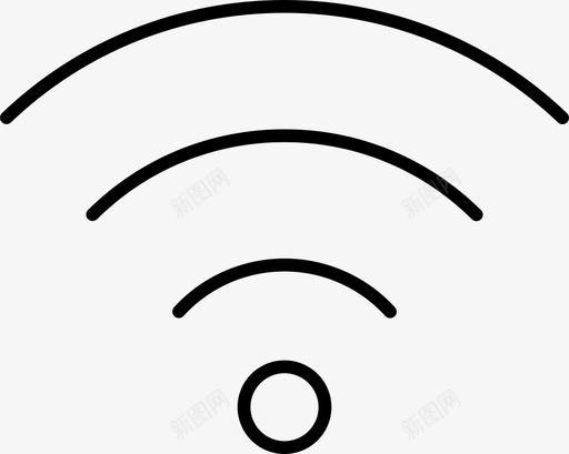 wifi计算internet图标svg_新图网 https://ixintu.com internet lan wifi 信号 图标线带中等边缘圆角 在线 技术 无线 网络 计算