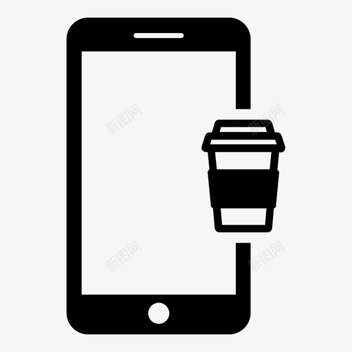 移动订单茶外卖图标svg_新图网 https://ixintu.com iphone 外卖 星巴克 智能手机 热饮 移动订单 移动购物 茶 订购 购买 饮料订单