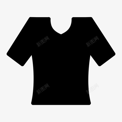 v领t恤服装t恤图标svg_新图网 https://ixintu.com t恤 v领t恤 时尚 服装 穿着 衣服 衣服和鞋子solidvol2
