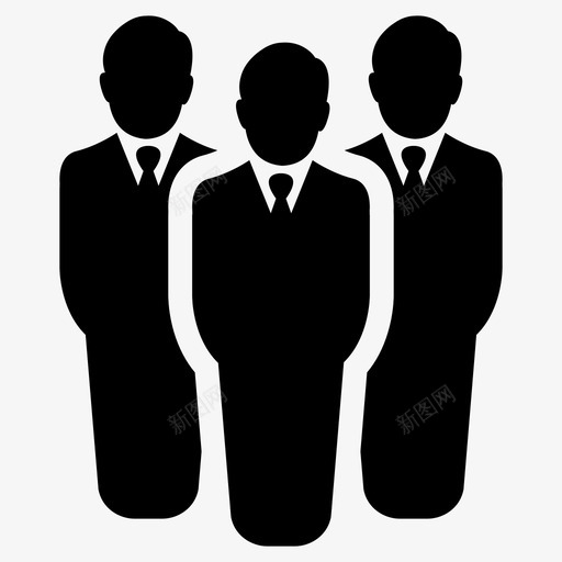 商务人士领带团队图标svg_新图网 https://ixintu.com 商人 商务人士 商务团队 团队 男士 站立 领带