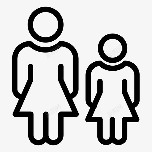 妈妈和女儿大家图标svg_新图网 https://ixintu.com 大家 妈妈和女儿