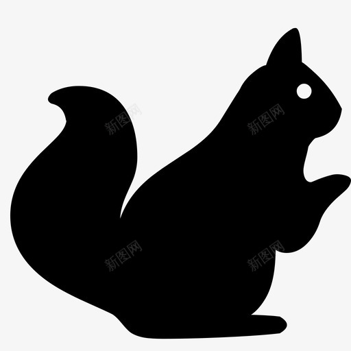 松鼠动物啮齿动物图标svg_新图网 https://ixintu.com 动物 啮齿动物 松鼠 野生动物