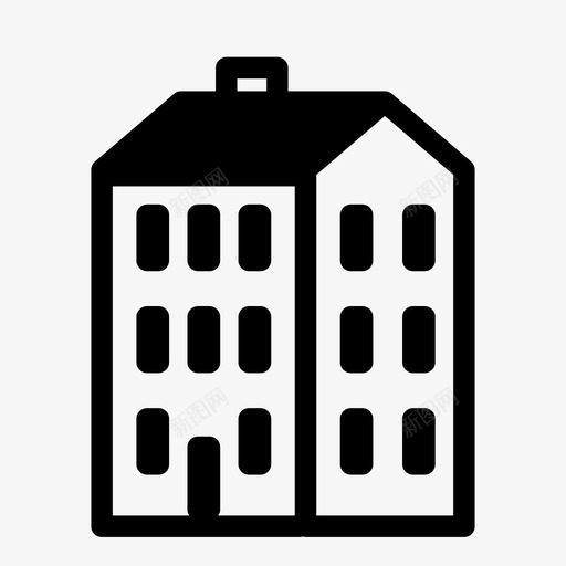 住宅居住居住空间图标svg_新图网 https://ixintu.com 休息场所 位置 住宅 住所 地点 城镇房屋 小屋 小镇 居住 居住空间 房地产 简陋住所