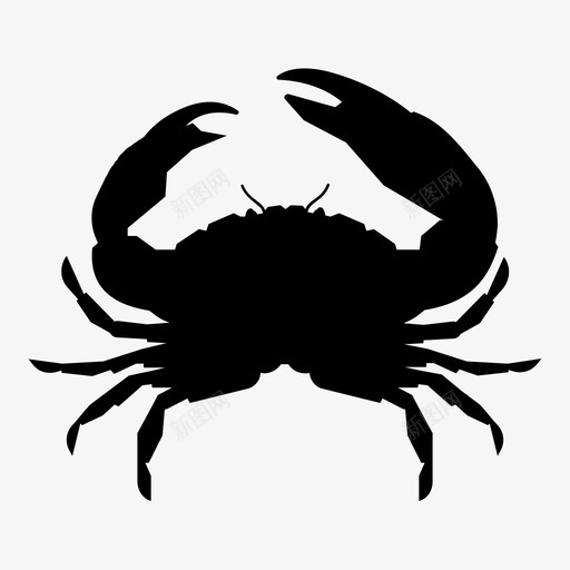 螃蟹海鲜海洋生物图标svg_新图网 https://ixintu.com 动物 海岸 海洋生物 海鲜 爪子 王国动物图标 甲壳类动物 螃蟹 钳子 马里兰