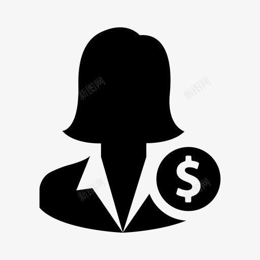 女商人财务领导图标svg_新图网 https://ixintu.com 商业和搜索引擎优化 女商人 女性 富人 版税 用户 美元 薪水 财务 财富 金钱 领导