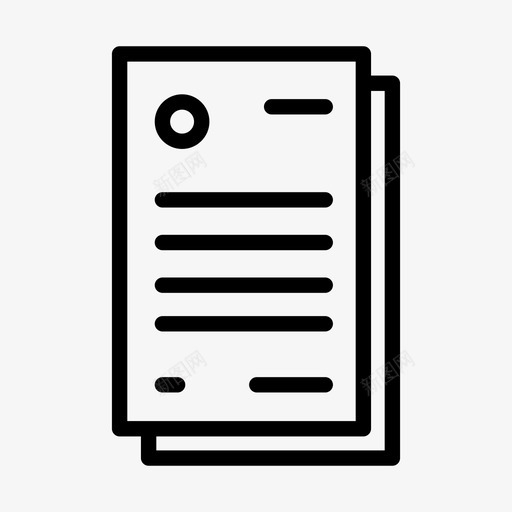 简历文字纸张图标svg_新图网 https://ixintu.com 信件 发票 文件 文字 简历 纸张 表格