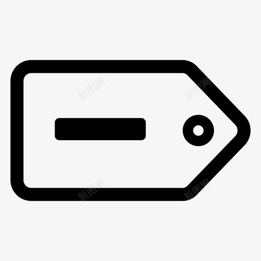标签贴纸负片图标svg_新图网 https://ixintu.com 减号 徽章 标签 破折号 罚单 负片 贴纸