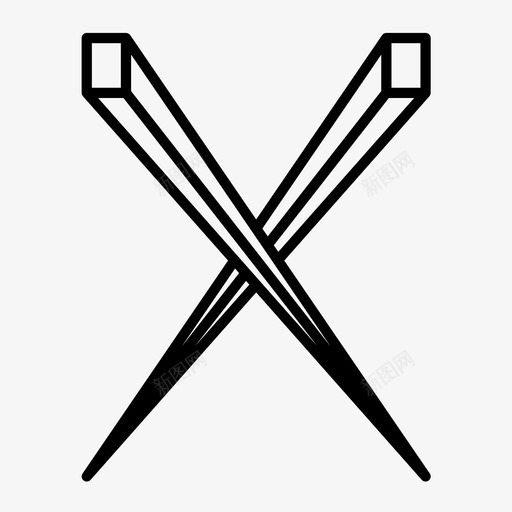 筷子亚洲人饮食图标svg_新图网 https://ixintu.com 亚洲人 寿司 性与娱乐 筷子 食具 食物 饮食