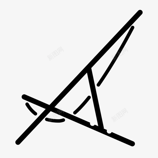 躺椅扶手椅沙滩椅图标svg_新图网 https://ixintu.com 夏季 座椅 扶手椅 沙滩椅 躺椅