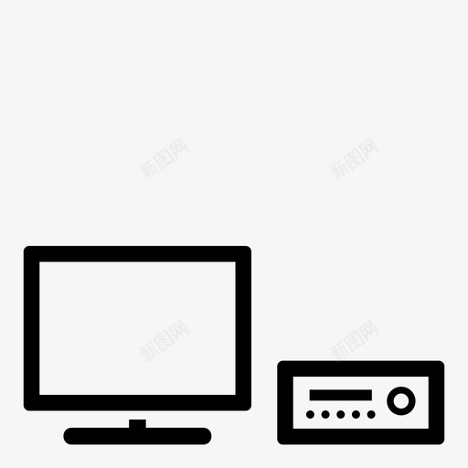 电视影音影音系统图标svg_新图网 https://ixintu.com 影音 影音系统 高清电视