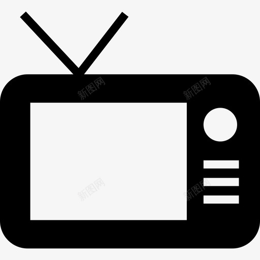 电视电视屏幕复古图标svg_新图网 https://ixintu.com 复古 复古电视 电视 电视屏幕