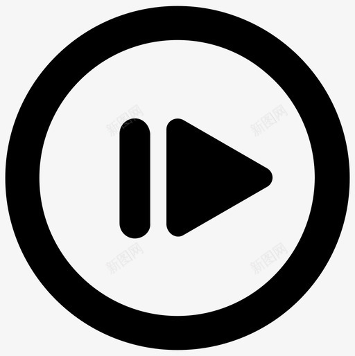 暂停音频控制按钮图标svg_新图网 https://ixintu.com 倒带 停止 按钮 播放 暂停 视频控制 音乐 音频控制
