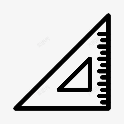 直角尺三角尺尖头图标svg_新图网 https://ixintu.com 三角尺 厘米 塑料 学校 尖头 度数 直尺 直线 直角尺 角尺 量具