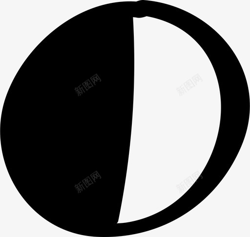 四分之一的月亮天文符号半月图标svg_新图网 https://ixintu.com 半月 四分之一的月亮 外太空 夜晚 天文符号 月亮 相位 蜡像