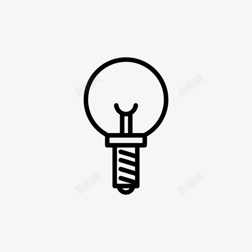 灯泡钨流明图标svg_新图网 https://ixintu.com 流明 灯 灯泡 照明 理想 钨