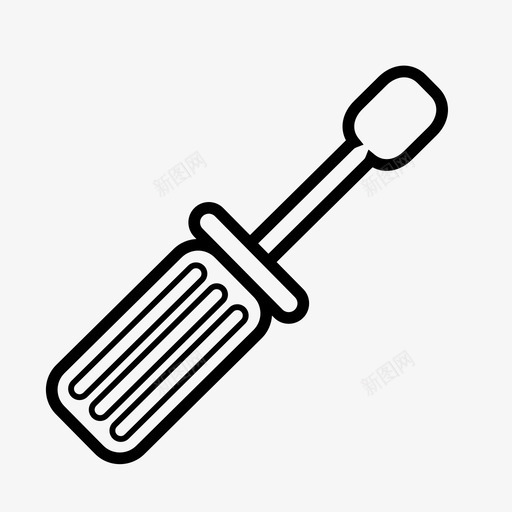 螺丝刀工作工具图标svg_新图网 https://ixintu.com 制造 圆形 工作 工具 手柄 把手 紧固 结构 螺丝刀 螺母