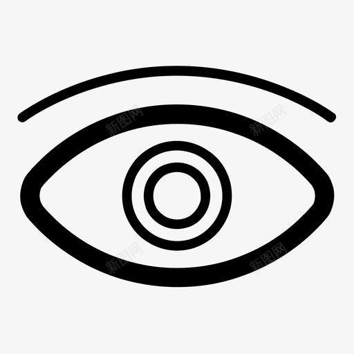 眼睛可见视图图标svg_新图网 https://ixintu.com eshop轮廓包 可见 显示 盖子 眨眼 眼睛 瞳孔 视图 视觉 预览