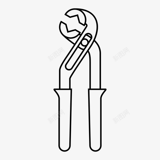 万能钳车间工具图标svg_新图网 https://ixintu.com 万能钳 取出 启动 工具 拉 水管 水管工 贸易工具 车间 针 销
