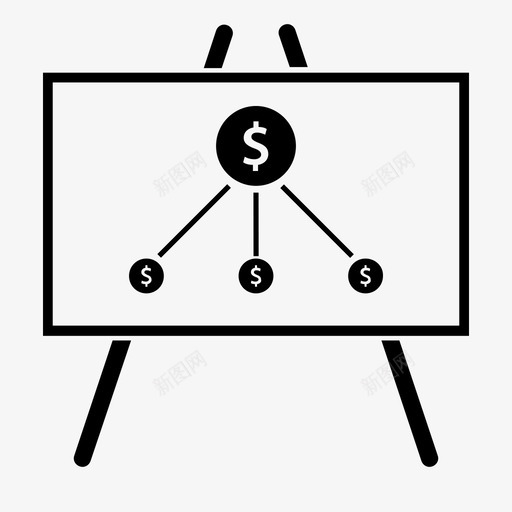 白板销售收入图标svg_新图网 https://ixintu.com dryerase dryeraseboard easle 投资 收入 演示文稿 白板 资金 销售