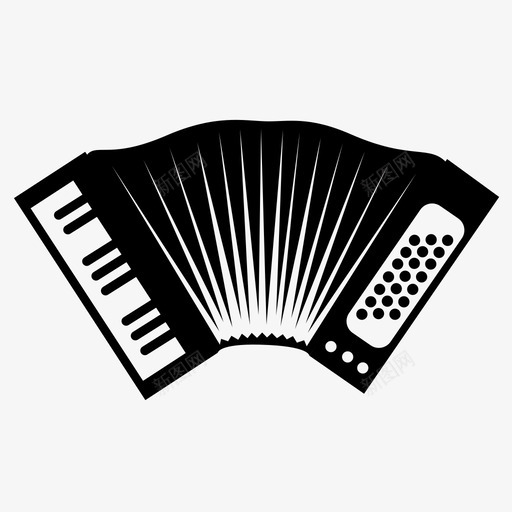 手风琴流行演奏图标svg_新图网 https://ixintu.com 乐器 手风琴 民谣 流行 演奏 狂欢节 键盘 音响 音符
