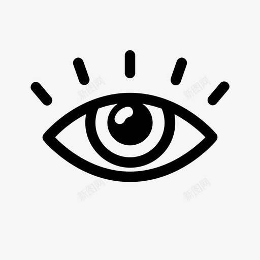 眼睛视觉观察图标svg_新图网 https://ixintu.com 信息技术-生活在你的电脑里! 手表 眼球 眼睛 观察 视觉