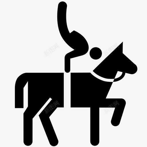 跳马骑马娱乐图标svg_新图网 https://ixintu.com 人 奥运会 娱乐 宠物 小马 牧场 跳马 骑马 骡子